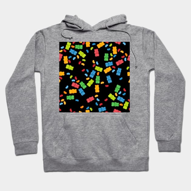 Gummies Pattern Wallpaper Hoodie by XOOXOO